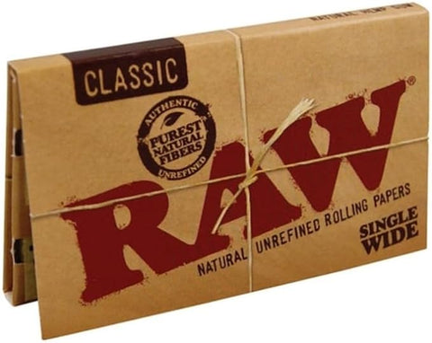 RAW Classic revolutionized the smoking scene, offering top-tier, unrefined papers that honor the true essence of smoking. Created from vegan, unbleached plant fibers, each sheet is perfected with the purest natural tree sap gumline. Our papers contain no burn additives, ensuring a purely natural smoking experience. Buy today from #1 Online Vape & Smoke Shop Vape Bazaar!