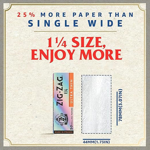 Zig Zag Rolling Papers 1 1/4 - Ultra Thin