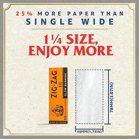 Zig Zag Rolling Papers 1 1/4 - Slow Burning (Orange)