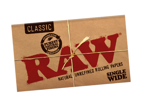 RAW Classic revolutionized the smoking scene, offering top-tier, unrefined papers that honor the true essence of smoking. Created from vegan, unbleached plant fibers, each sheet is perfected with the purest natural tree sap gumline. Our papers contain no burn additives, ensuring a purely natural smoking experience. Buy today from #1 Online Vape & Smoke Shop Vape Bazaar!