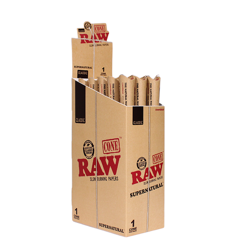 Ready for a unique smoke session? Grab the RAW Classic Supernatural Cone, available individually or in the 5 Stage RAWket & the 20 Stage RAWket. Elevate your smoking adventures at Vape Bazaar, your trusted #1 Online Vape & Smoke Shop.
