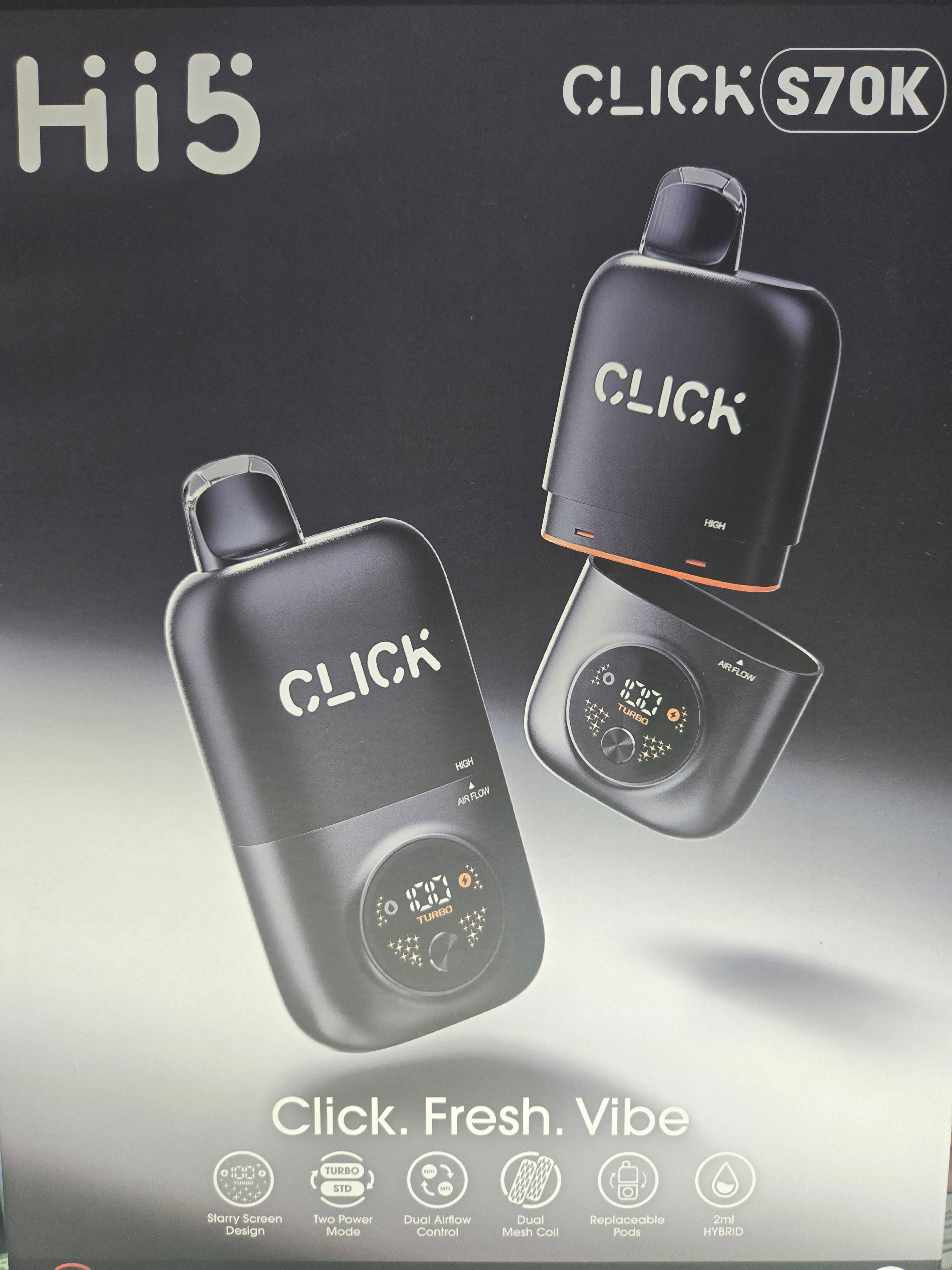 HI5 Click S70K Puffs Hybrid Vapebazaar HI5 Click S70K Puffs Hybrid Vapebazaar