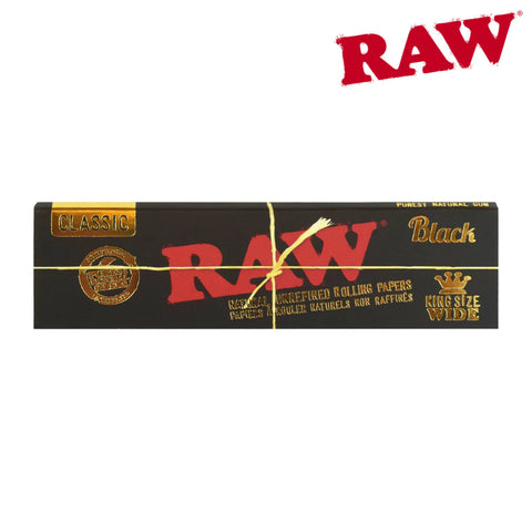 Uncover the magic of RAW Black King Size Wide Rolling Papers—where purity meets perfection. Experience the thinnest, all-natural rolling papers crafted without additives, chalk, or dye. Elevate your smoke and taste every terpene. Buy now from #1 Online Vape & Smoke Shop, Vape Bazaar, and reimagine your smoking ritual today!