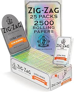 Zig Zag Rolling Papers Kut corners Single Wide - Ultra Thin (Silver)