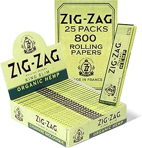 Zig Zag Rolling Papers King Slim Size - Organic Hemp