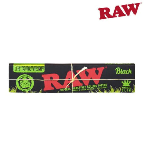 Discover RAW Black Organic King Size Slim Rolling Papers—ultra-thin, slow-burning, and terpene-preserving. Crafted for experts with a patented watermark for a flawless burn. Embrace the natural and sustainable choice. Buy from your #1 Online Vape & Smoke Shop, Vape Bazaar.