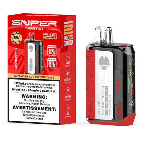 SNIPER 20K DISPOSABLE VAPE (Bold 50)