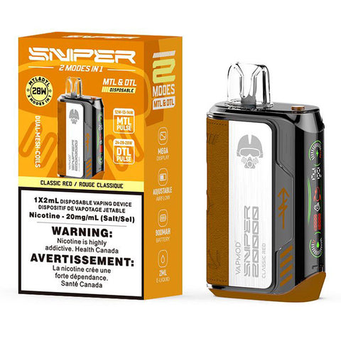 SNIPER 20K DISPOSABLE VAPE (Bold 50)